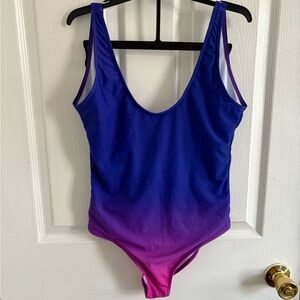 Blue and Pink Ombre Swimsuit